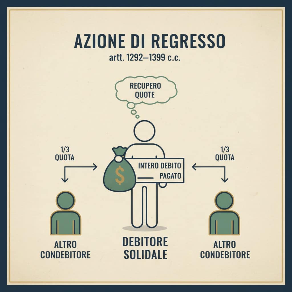 Chi sono gli Obbligati in Solido: Guida Completa Art. 1292 c.c. 3 Azione di Regresso tra Condebitori